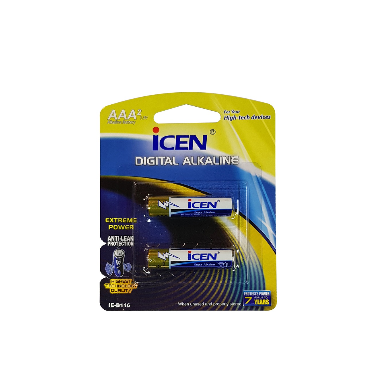 باطری نیم قلمی ICEN دوعددی سایز AAA - باطری نیم قلمی ICEN دوعددی سایز AAA